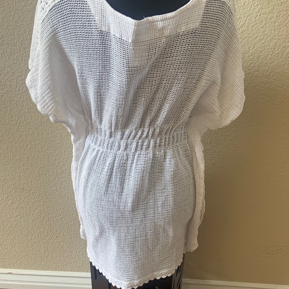 Seaspice White Peruvian Cotton Crochet Boho Top Size M - Picture 3 of 7